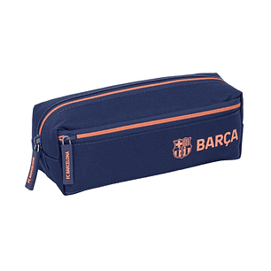 Safta F.C.Barcelona 2ª Equipacion Portatodo - 3 Compartimentos con Cremalleras - Goma Elastica - 0.98L - 220x60x85mm - Color Azul Marino