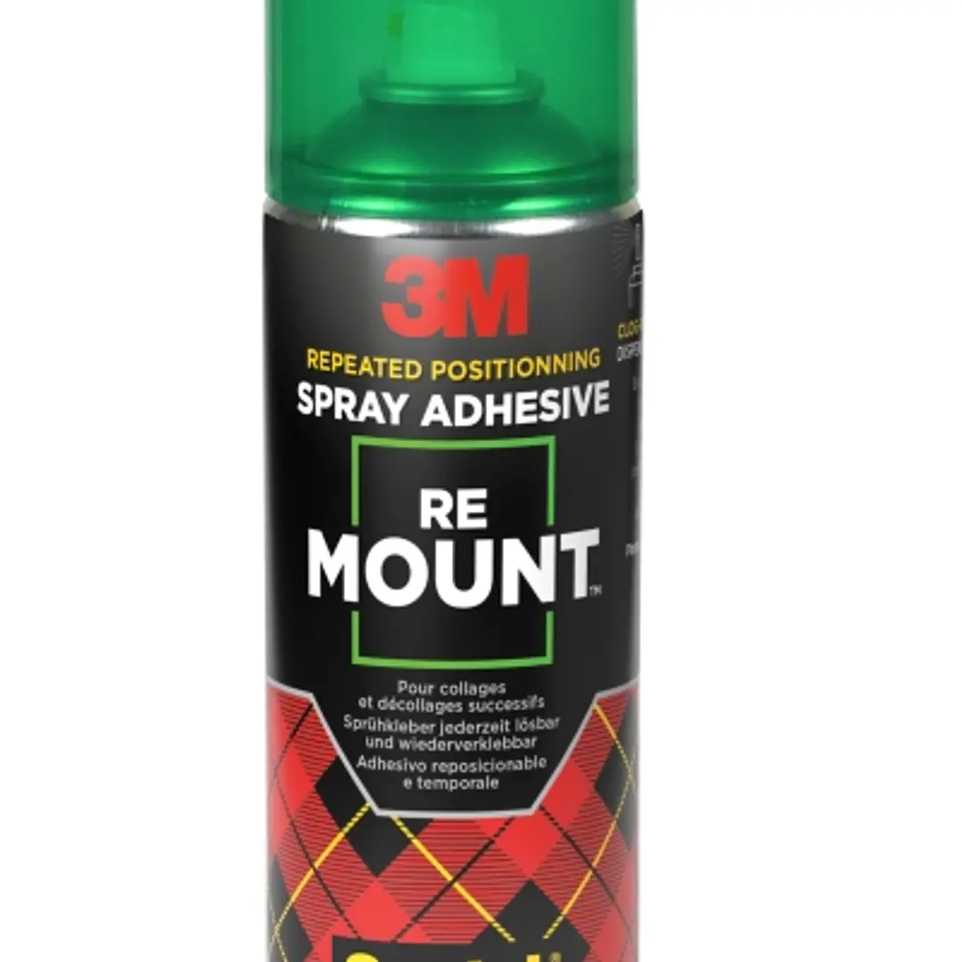 Scotch Remount Adhesivo en Spray 400ml - Union Temporal y Flexible - No Permanente - Color Transparente 1