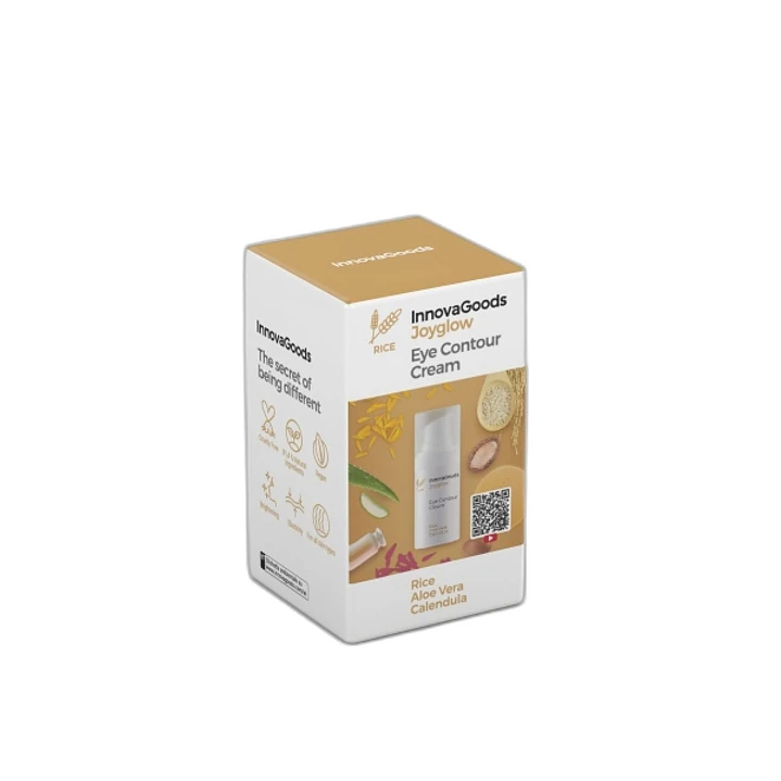 Innovagoods Joyglow Contorno de Ojos de Arroz - Contenido 15ml - Vegano - Uso Diario - Dermatologicamente Probado - No Testado en Animales 1