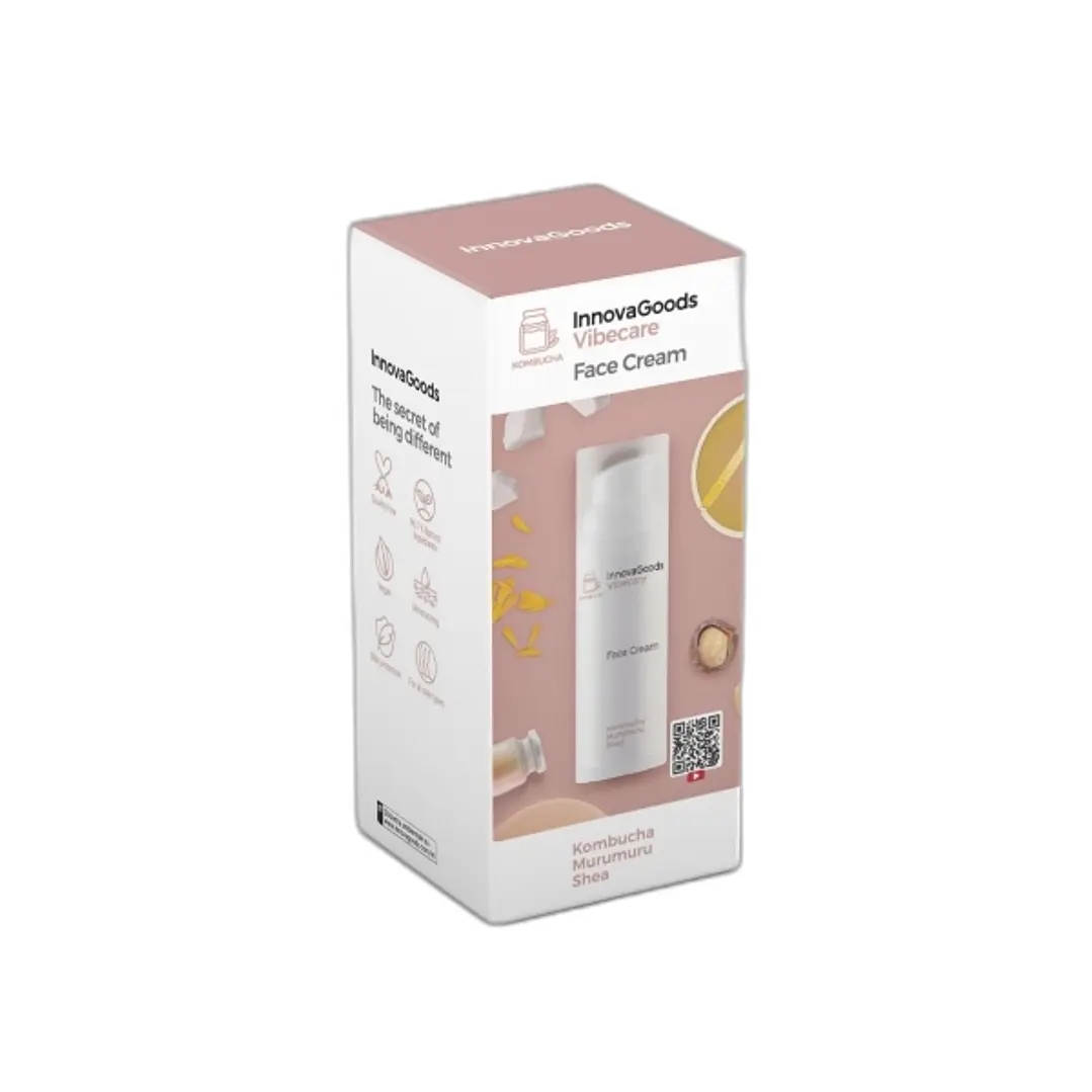 Innovagoods Vibecare Crema Facial Hidratante de Kombucha - Contenido 50ml - Vegano - Uso Diario - Dermatologicamente Probado - No Testado en Animales 1