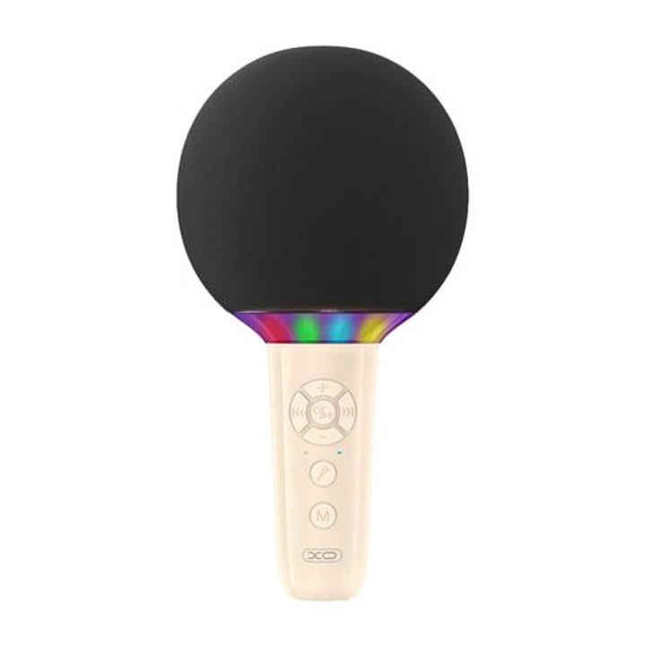 XO BE50 Microfono Inalambrico - Karaoke - 5W - Bluetooth 5.3 - Iluminacion LED - Autonomia Máxima 3h - Color Beige 1