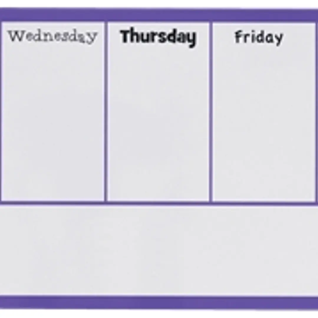 Nobo Planificador Semanal de Pizarra Magnetica Mini 360x140mm - Almohadillas Adhesivas e Imanes para Montaje - Incluye Rotulador y 2 Imanes para Pizar 1