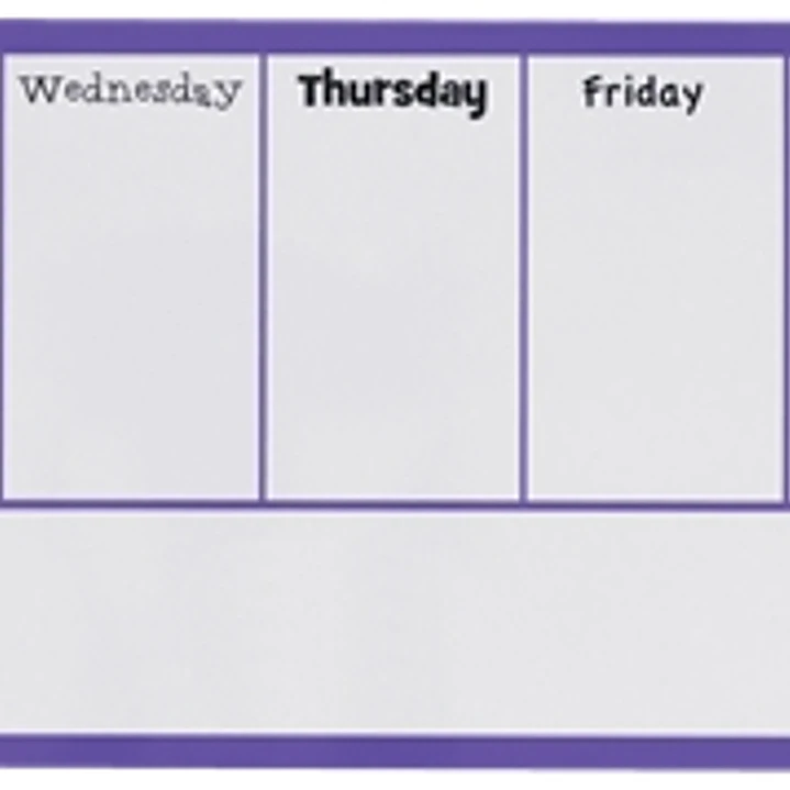 Nobo Planificador Semanal de Pizarra Magnetica Mini 360x140mm - Almohadillas Adhesivas e Imanes para Montaje - Incluye Rotulador y 2 Imanes para Pizar 1