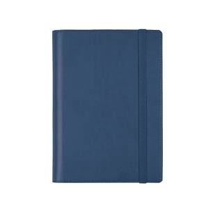 Finocam Duoband Agenda con Bloc de Notas en Catalan - Anual 2026 - Formato E5 - 136x25x192mm - 1 Dia por Pagina - Color Azul