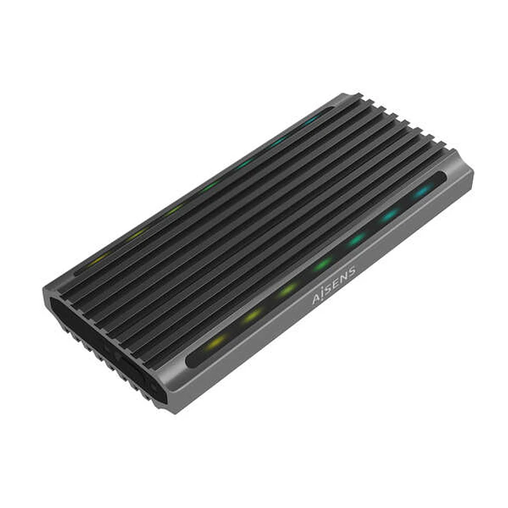 Aisens Caja Externa M.2 (NGFF) para SSD M.2 SATA/NVME a USB3.1 GEN2 - Color Gris 1