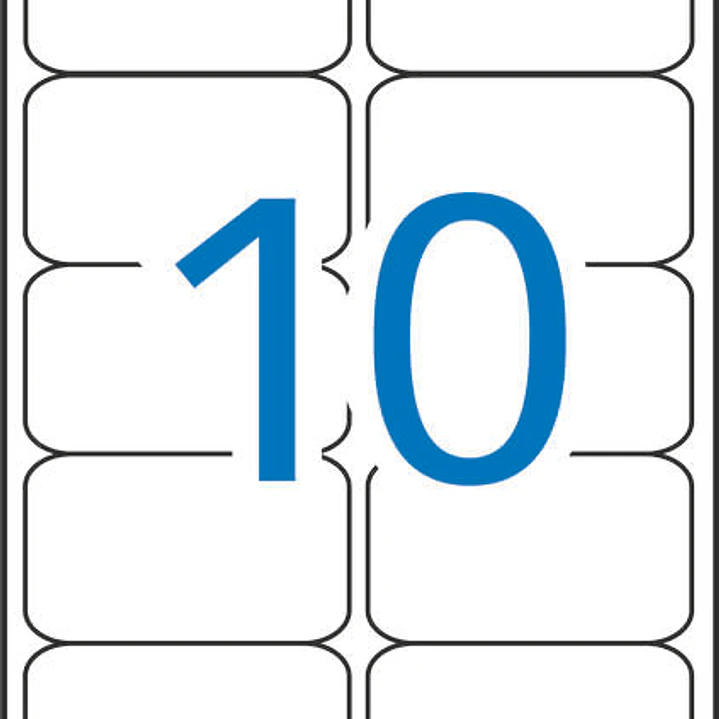 Apli Pack de 200 Etiquetas Resistentes a la Intemperie - Medidas 99.1x57mm - 20 Hojas por 10 Etiquetas - Adhesivo Permanente - Cantos Romos - Color Bl 1