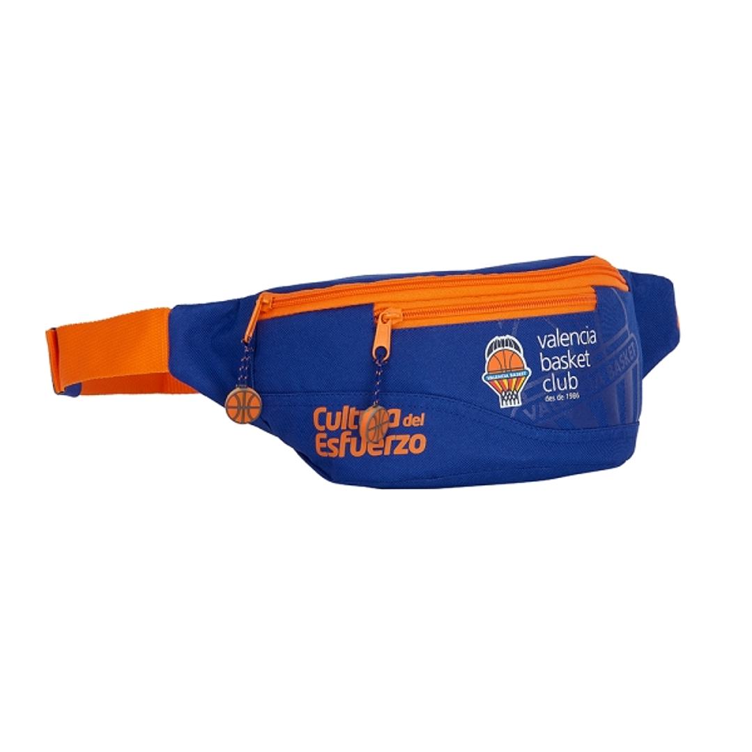 Safta Valencia Basket Bolsa de Cintura - Cremallera - Cintas Ajustables - 2.49L - Ligera y Practica - 230x90x120mm - Color Azul Oscuro 1