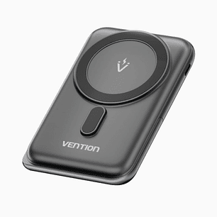 Vention PowerBank 1000mAh Magnetico Inalambrico - USB-C - Carga Rapida 20W - Color Negro