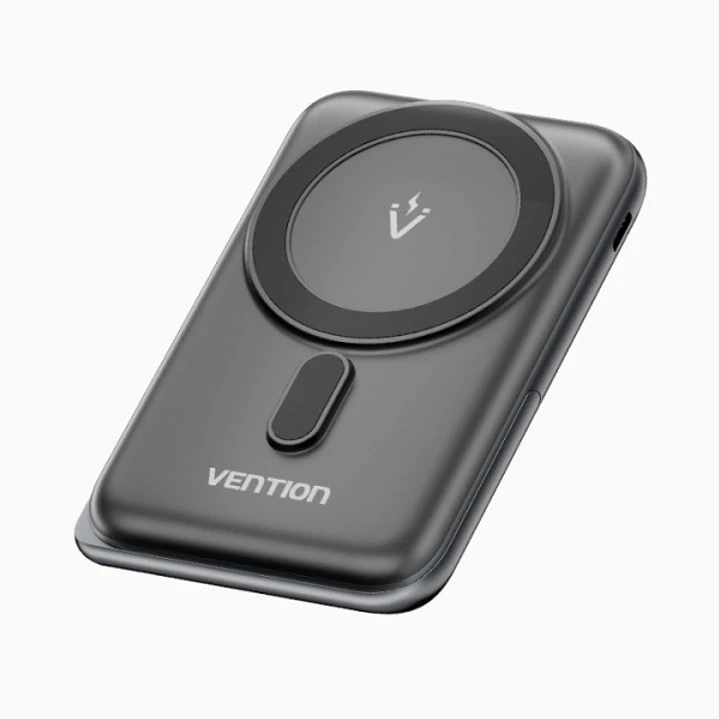 Vention PowerBank 1000mAh Magnetico Inalambrico - USB-C - Carga Rapida 20W - Color Negro 1