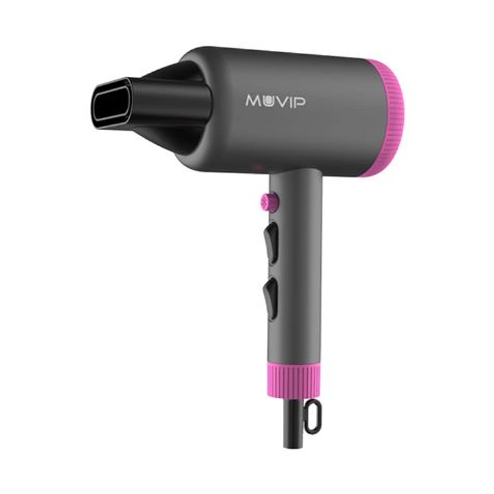 Muvip Pro Luxe Secador de Pelo 2000W - Motor DC - 2 Velocidades y 3 Temperaturas - Boton Aire Frio - Difusor de Aire - Cable 1,8m - Gancho para Colgar 1