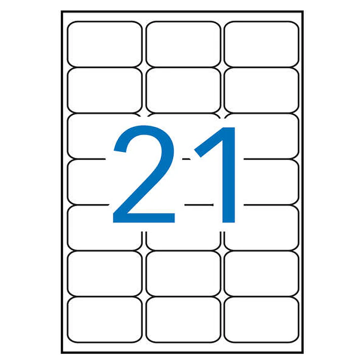Apli Etiquetas Blancas Resistentes Intemperie 63.5 x 38.1mm 20 Hojas 1
