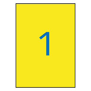 Apli Etiquetas Amarillas Resistentes Intemperie 210.0 x 297.0mm 20 Hojas