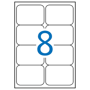 Apli Etiquetas Blancas Resistentes Intemperie 99.1 x 67.7mm 20 Hojas