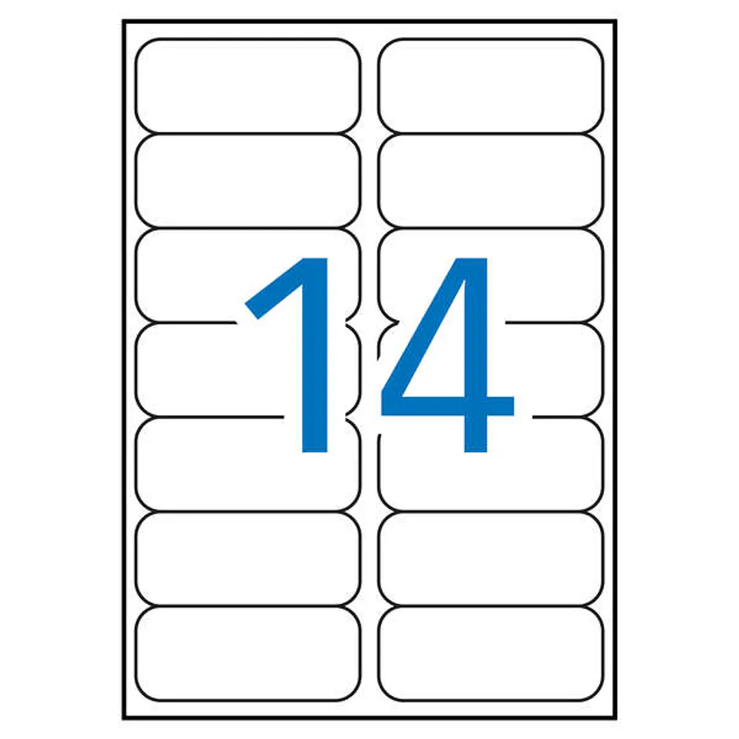 Apli Pack de 280 Etiquetas Blancas Resistentes a la Intemperie 99.1 x 38.1mm - Cantos Romos - Adhesivo Permanente 1