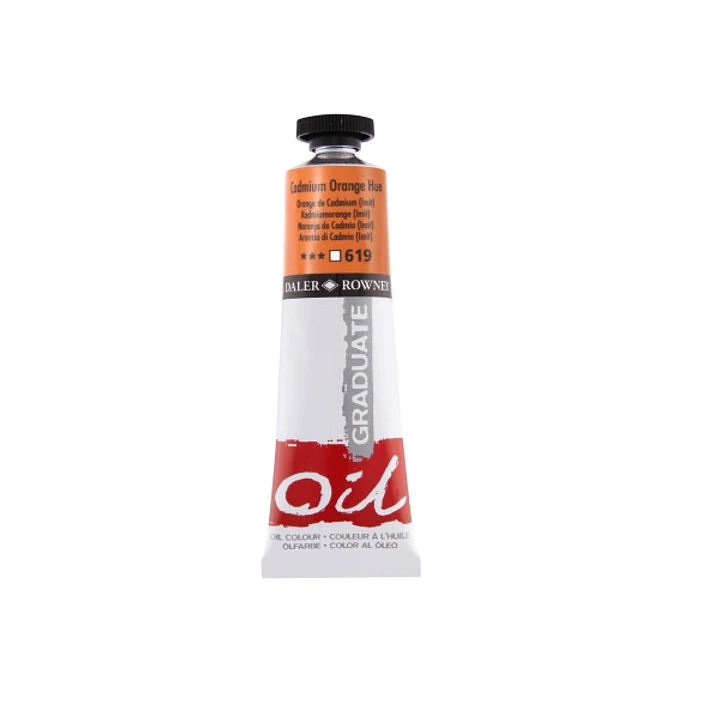 Daler Rowney Graduate Pintura al Oleo - Tubo de Aluminio - 38ml - Color Naranja de Cadmio 1