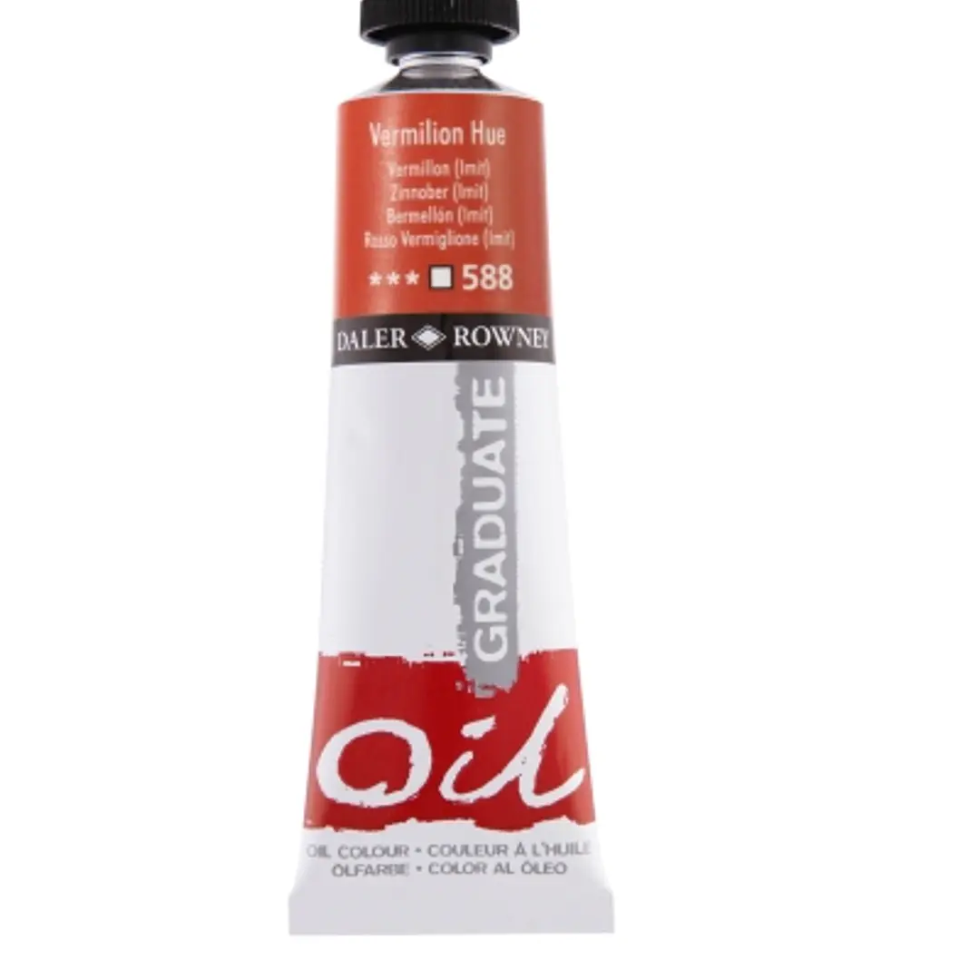 Daler Rowney Graduate Pintura al Oleo - Tubo de Aluminio - 38ml - Color Bermellon 1