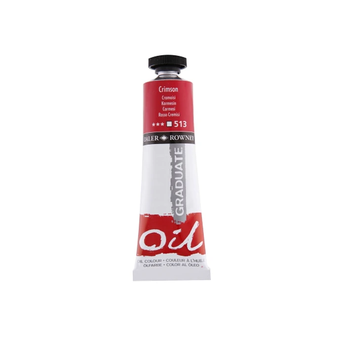 Daler Rowney Graduate Pintura al Oleo - Tubo de Aluminio - 38ml - Color Carmesi 1