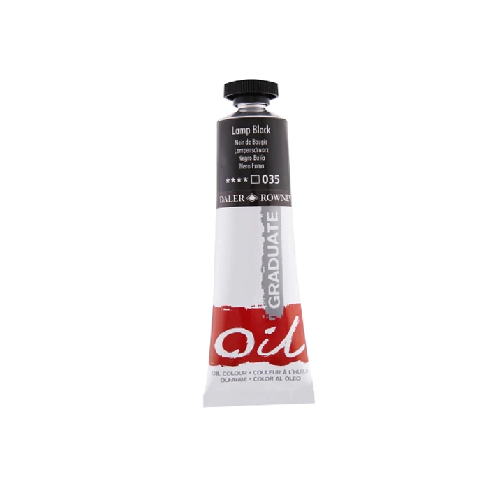 Daler Rowney Graduate Pintura al Oleo - Tubo de Aluminio - 38ml - Color Negro Lampara 1