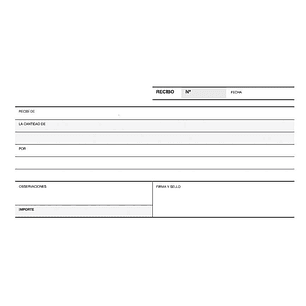 Apli Talonario Recibo 1/3 Apaisado Duplicado A-60 - Formato Apaisado - 3 Copias - Papel Autocopiativo - Blanco