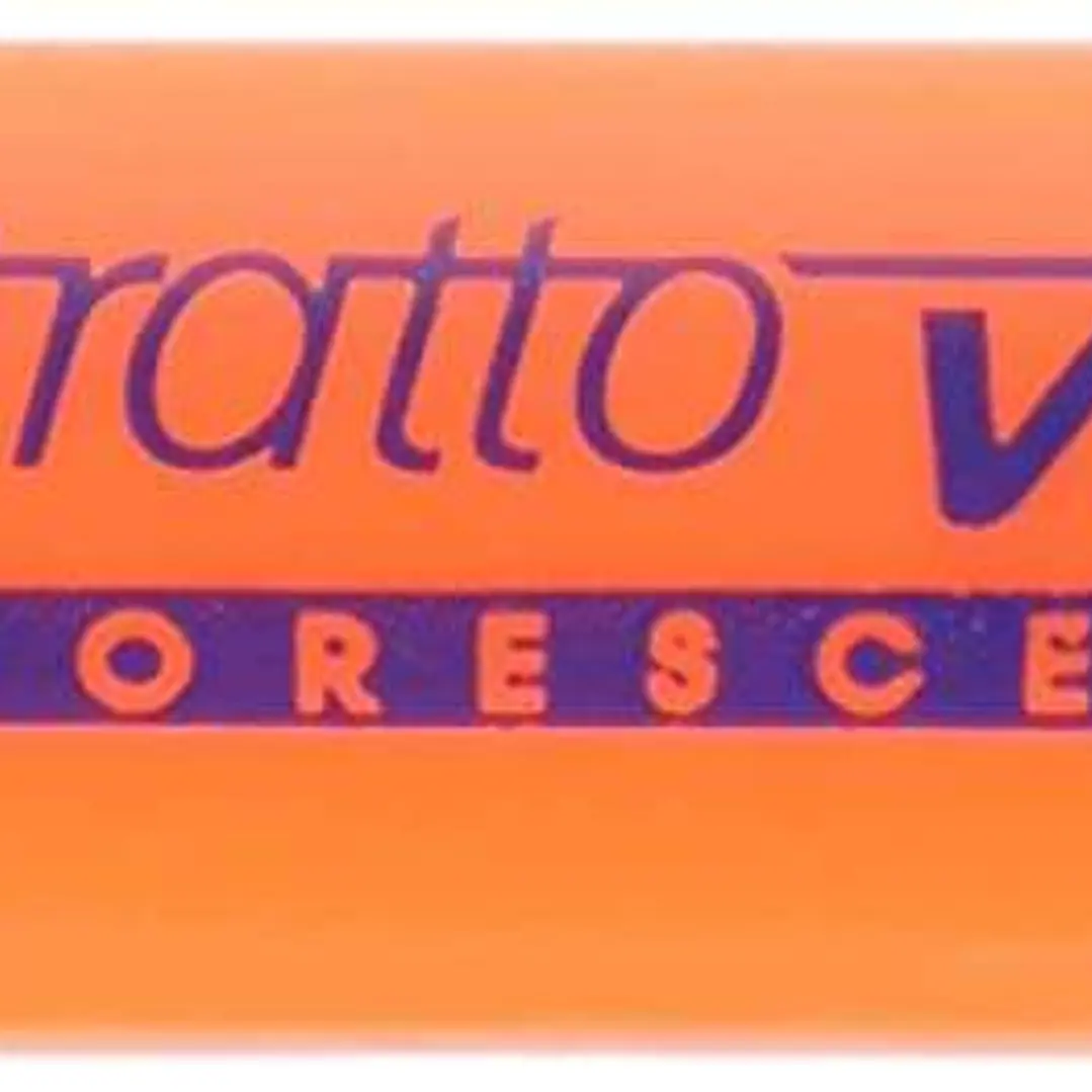 Tratto Video Marcador Fluorescente - Punta Biselada - Tinta Base de Agua - Secado Rapido - Color Naranja Fluorescente 1