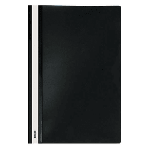 Dohe Dosier con Fastener de Polipropileno - Tamaño Folio - Cubierta Transparente y Trasera Opaca - Ideal para Organizar Documentos
