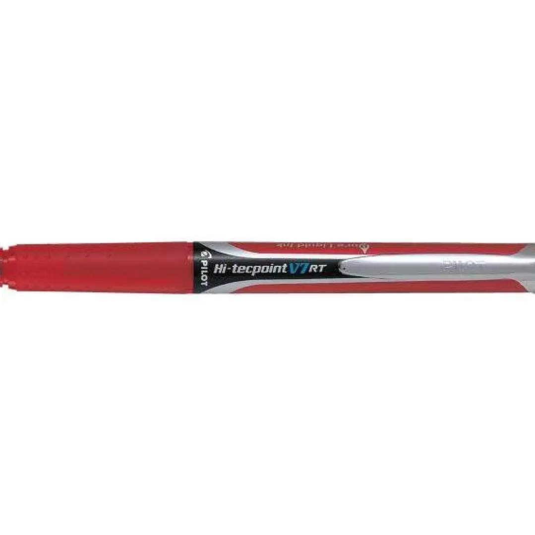 Pilot Boligrafo de Tinta Liquida Hi-Tecpoint V7 RT - Retractil - Recargable - Punta Fina de Aguja 0.7mm - Trazo 0.35mm - Color Rojo 1