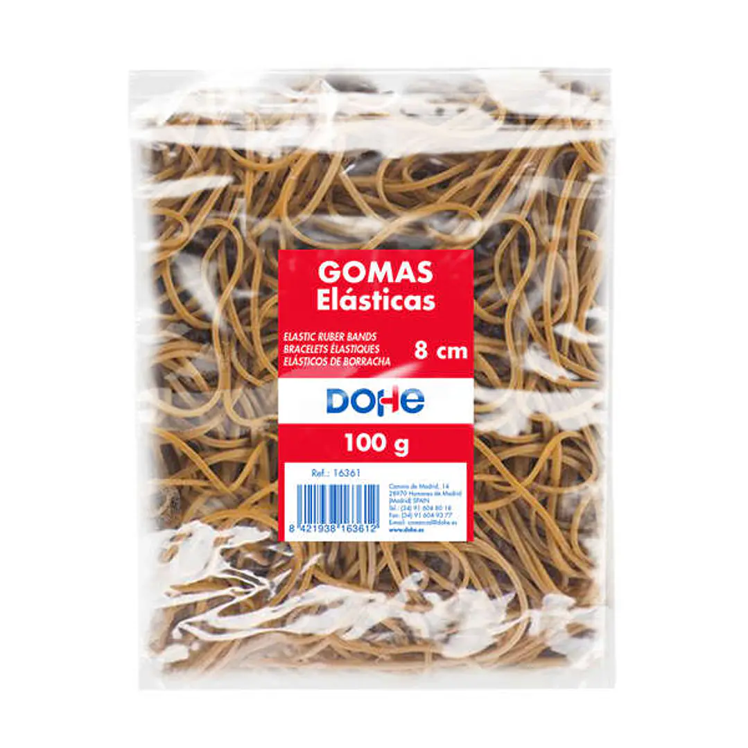 Dohe Gomas Elasticas - Longitud 8cm - Fabricadas en Latex de Gran Resistencia y Elasticidad 1
