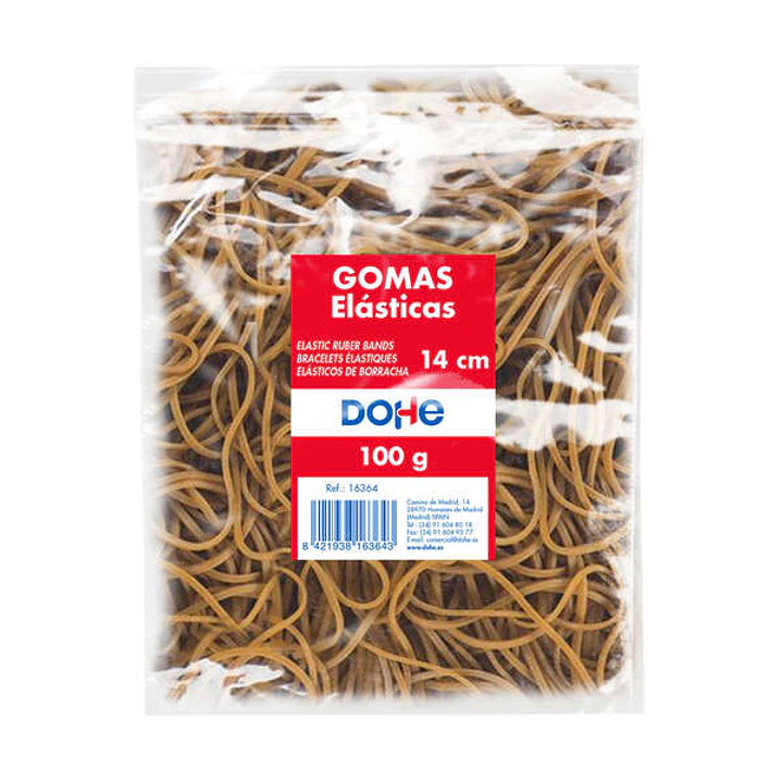 Dohe Gomas Elasticas - Longitud 14cm - Fabricadas en Latex de Gran Resistencia y Elasticidad - Bolsa de 100gr 1