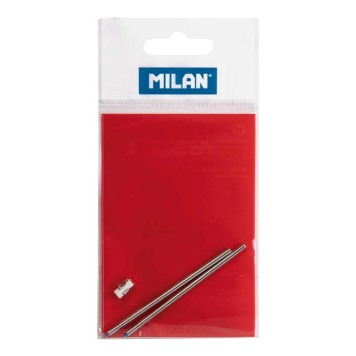 Milan Recambio para Boligrafo Multifuncion - Tinta Azul - Tinta Roja - Goma de Borrar - Colores Surtidos 1