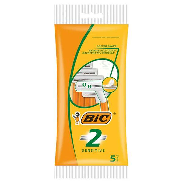 Bic Sensitive 2 Pack de 5 Maquinillas de Afeitar Desechables de 2 Hojas 1