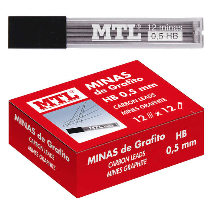 Dohe Minas de grafito para Portaminas Recargable - 0.5mm - Alta Resistencia a la Rotura - Trazo Intenso - Caja de 24 Tubos 1