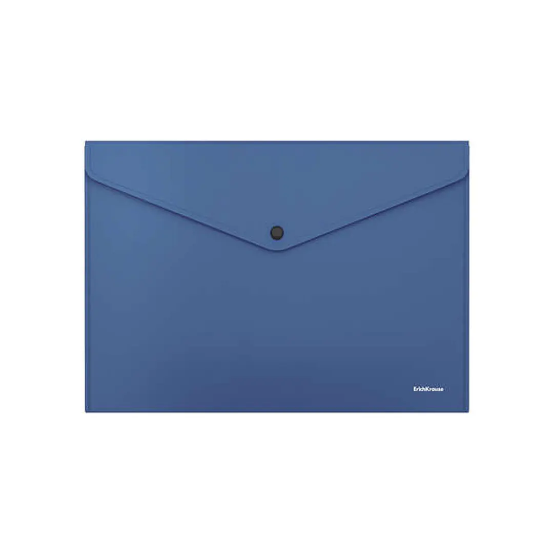 Erichkrause Fizzy Classic Sobre Portadocumentos A4 - Fabricado en Plastico Opaco - Textura Rugosa - Color Azul 1