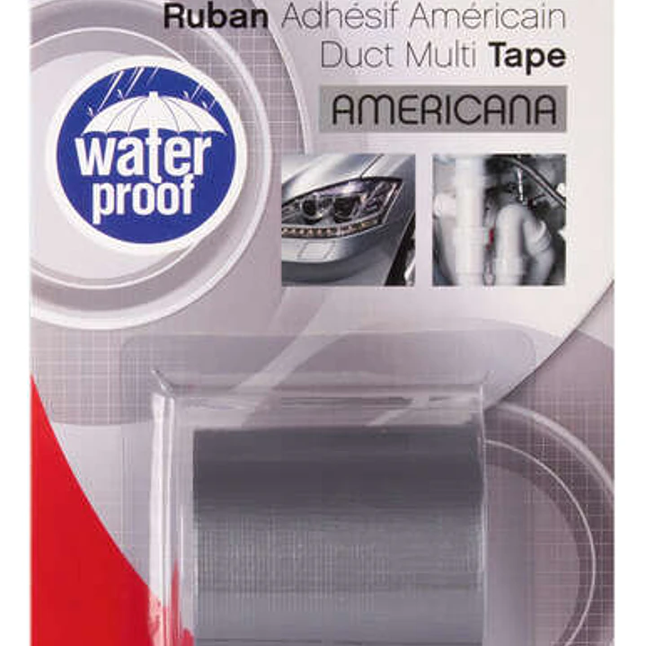 Apli Cinta Americana Multiusos 50mm x 5m - Resistente al Agua y a la Intemperie - Adhesivo Fuerte y Duradero - Color Gris 1