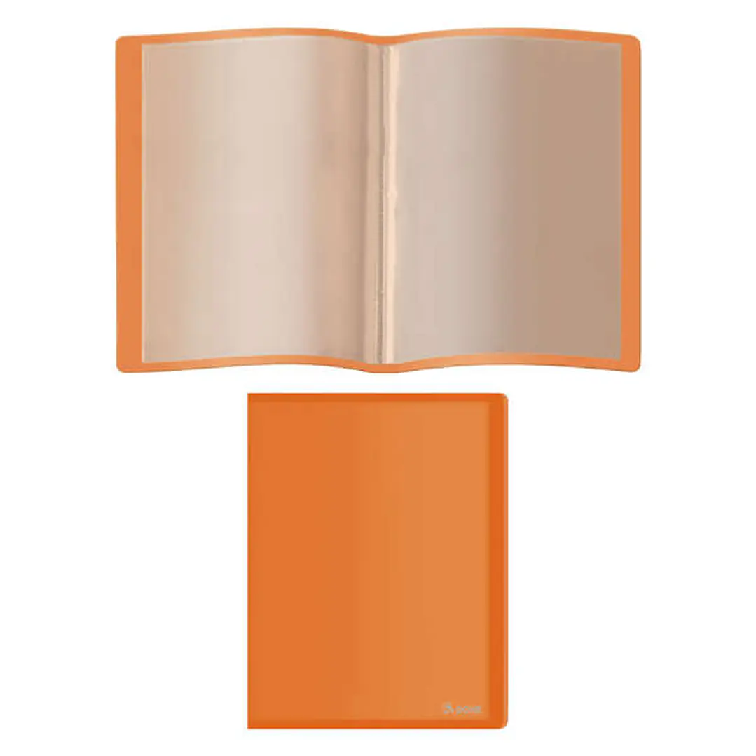 Dohe Carpeta con 10 Fundas A4 - Tapa Flexible de Polipropileno - Fundas Transparentes Soldadas - Color Naranja 1