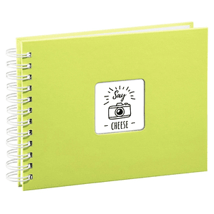 Hama Fine Art Album de Fotos con Espiral - 50 Paginas Blancas - Tapa de Papel - 24x17cm - Color Verde Lima