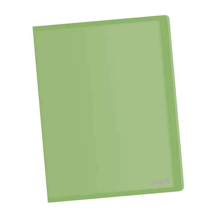 Dohe Carpeta con 10 Fundas A4 - Tapa Flexible de Polipropileno - Fundas Transparentes Soldadas - Color Verde 1