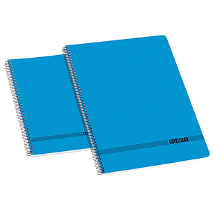 Enri Oficina 4º Tapa Blanda Cuaderno Espiral - Tamaño 4º - Cuadricula 4x4 - Color Azul