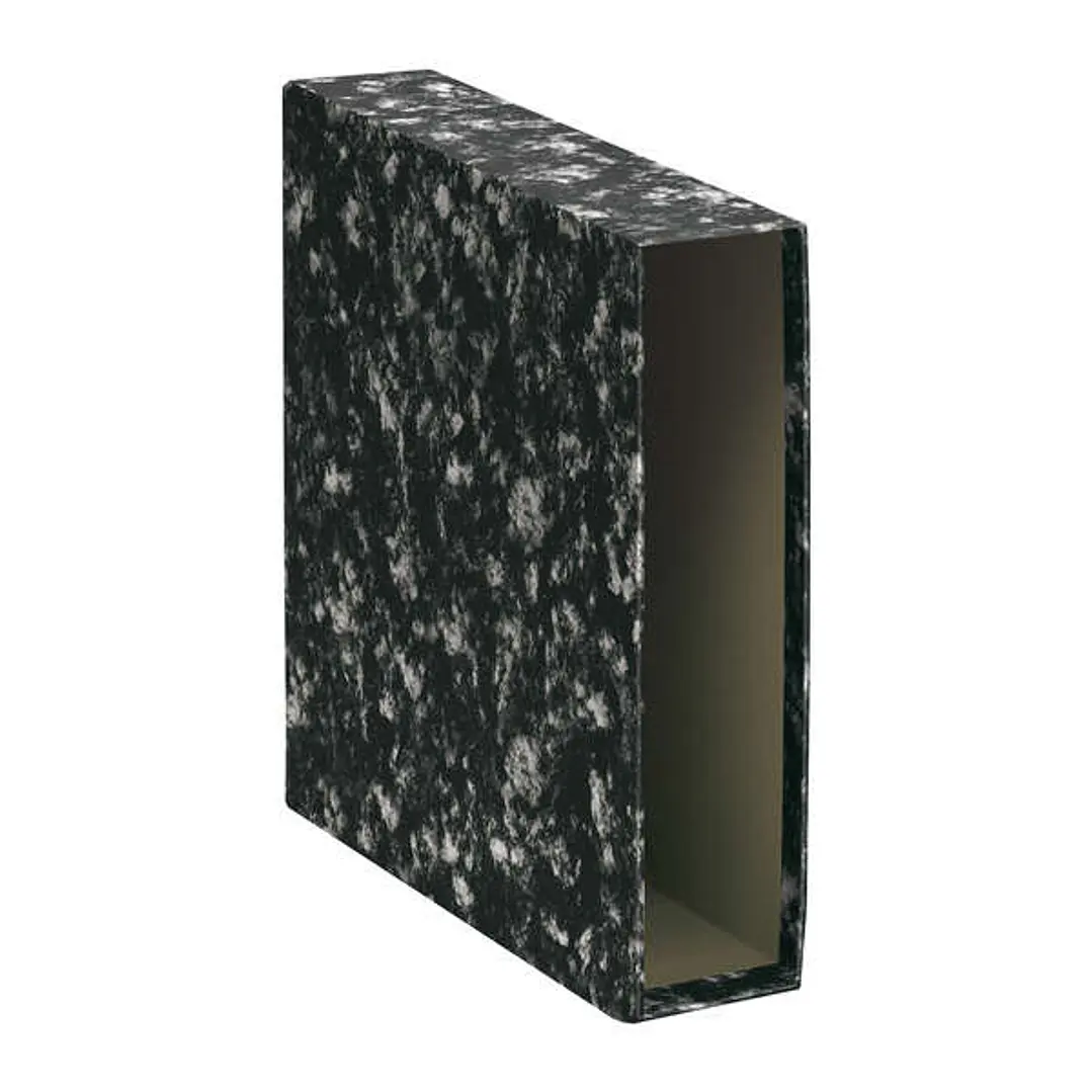 Dohe Archinovo Funda para Archivador de Palanca Formato A4 - Medidas 286x324x82mm - Color Negro Jaspeado 1