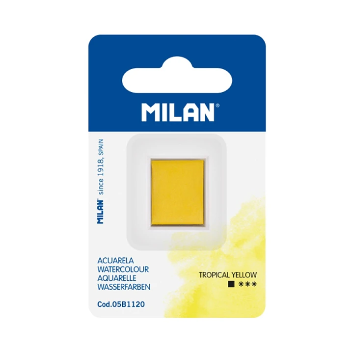 Milan Art Acuarela de Recambio - Medio Godet - Color Amarillo 1