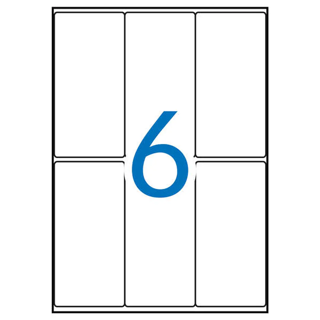 Apli Etiquetas A5 Blancas 49.0 x 100.0mm 15 Hojas 1