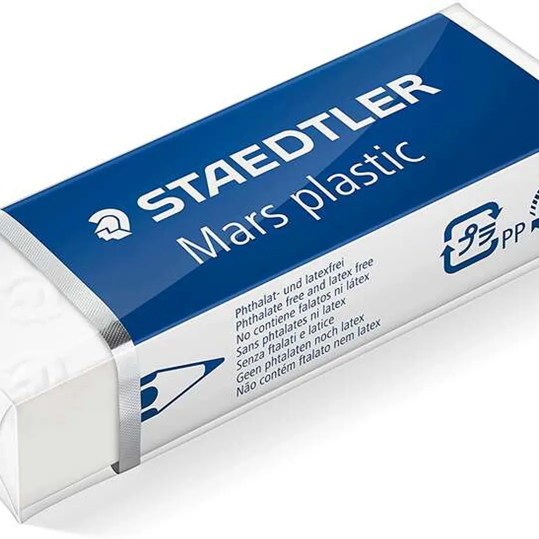 Staedtler Mars Plastic 526 50 Goma de Borrar - Plastico - Alta Precision - Color Blanco 1