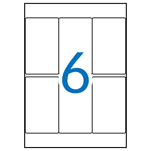 Apli Etiquetas A5 Blancas 49.0 x 82.0mm 15 Hojas
