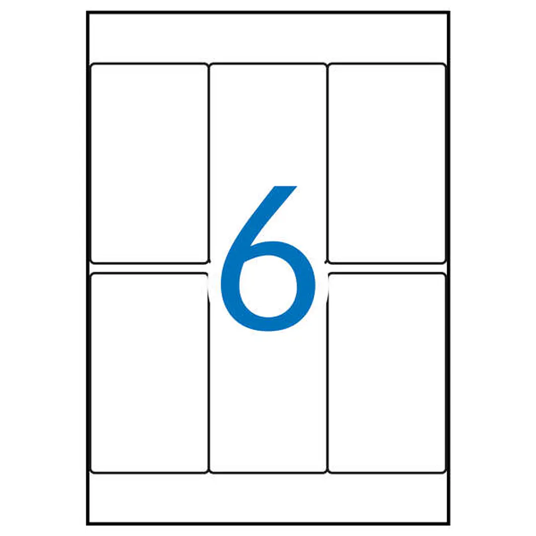 Apli Etiquetas A5 Blancas 49.0 x 82.0mm 15 Hojas 1