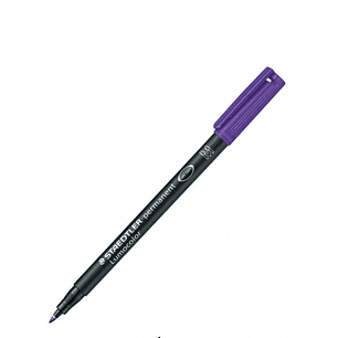 Staedtler Lumocolor 317 Rotulador Permanente - Punta Media Redonda - Trazo 1mm Aprox - Capuchon con Clip - Secado Rapido - Color Violeta