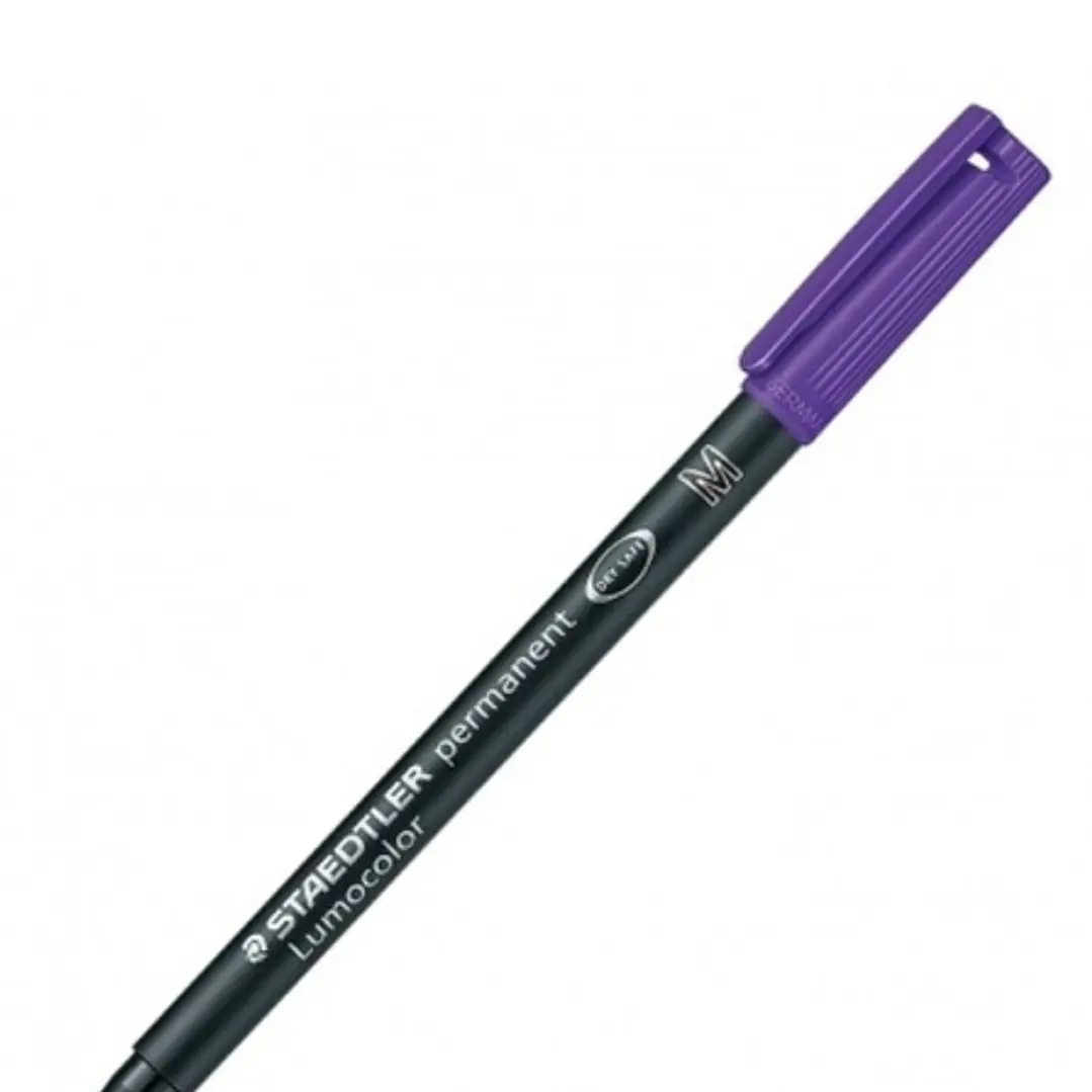 Staedtler Lumocolor 317 Rotulador Permanente - Punta Media Redonda - Trazo 1mm Aprox - Capuchon con Clip - Secado Rapido - Color Violeta 1