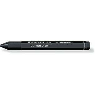 Staedtler Lumocolor Permanent Omnigraph 236 Cera Permanente Hexagonal - Resistente al Agua - Diametro 12mm Aprox - Color Negro