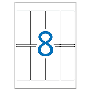 Apli Etiquetas A5 Blancas 36.0 x 82.0mm 15 Hojas