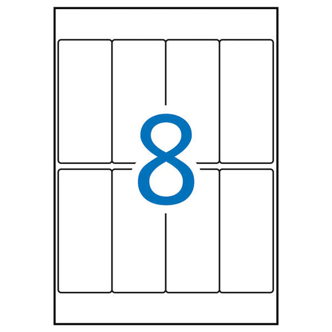Apli Etiquetas A5 Blancas 36.0 x 82.0mm 15 Hojas 1
