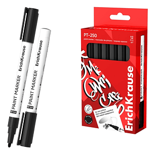 Erichkrause PT-250 Marcador de Pintura - Punta en Forma de Bala - Trazo de 1-2mm - Sistema de Suministro de Tinta de Valvula - Tinta Base de Aceite - 