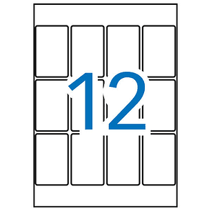 Apli Etiquetas A5 Blancas 34.0 x 53.0mm 15 Hojas